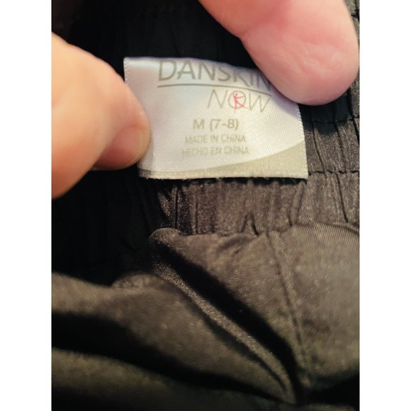 Danskin Jogger Track Pants Black White Stripe Girls Sz 7-8 - Picture 7 of 7